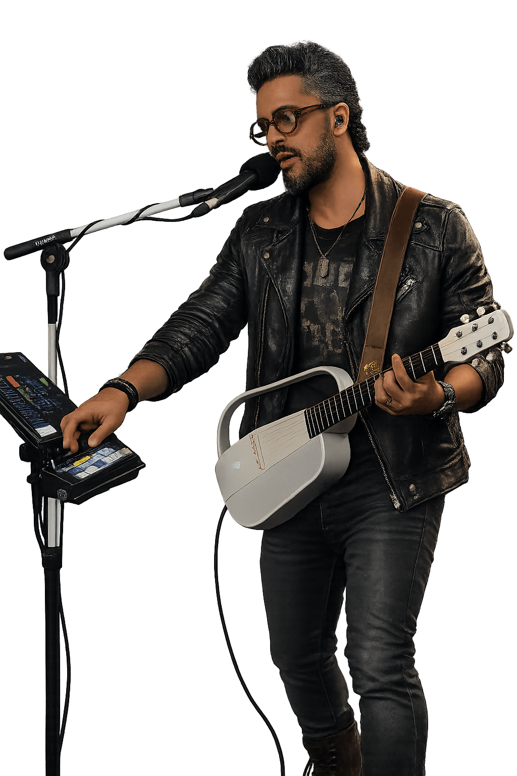 Tayrone Oliveira tocando ao vivo — voz, violão e loop